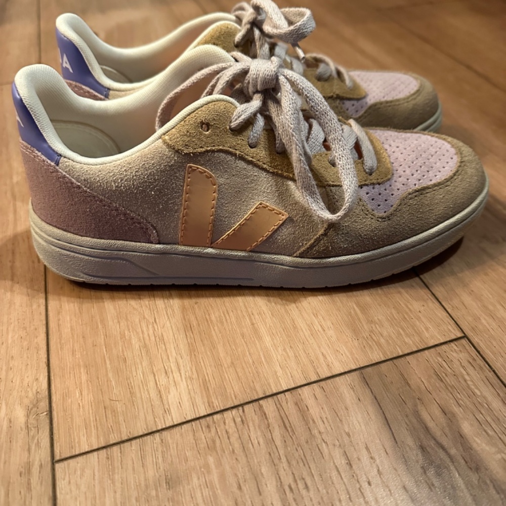 Veja Women’s Suede V-10 Sneakers in Multico-Peach Sz EUR 36 US 5 - Picture 4 of 4